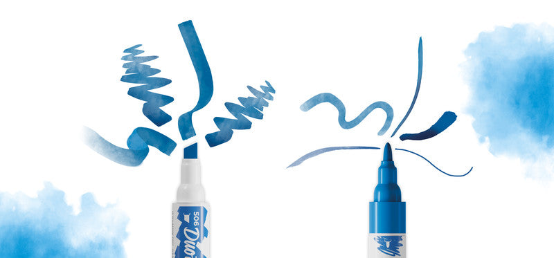 Ecoline Talens Ecoline Brush Pen Duotip – Keilspitze 6 mm, Rundspitze 1-2 mm – sortiert – 3er-Set – wasservermalbar