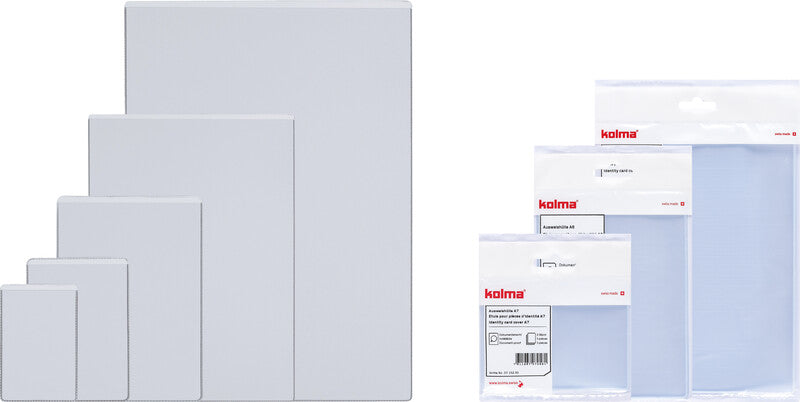 Kolma Dokumentenhülle – für A6-Formate – 105 × 148 mm, Kunststoff, transparent – 3 Stück