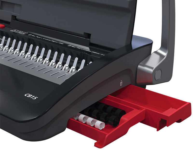 GBC CombBind CB15 Stanz- und Bindemaschine – Plastikbindung, für 21-Loch, A4, bis 15 Blatt