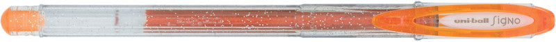 Uni-Ball Signo Sparkling – Tintenroller-Set, mit Kappe, 0,65 mm, silber/gold/orange u. a., 8er Etui