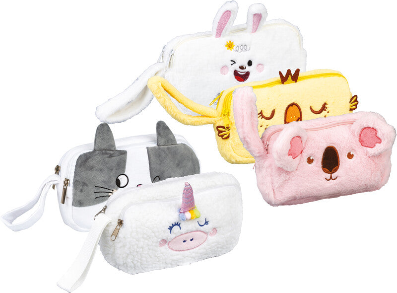 Centrum Frühling – Schlamperetui, leer, Einhorn, mehrfarbig, Plüsch, 20,5 × 11,5 × 5 cm