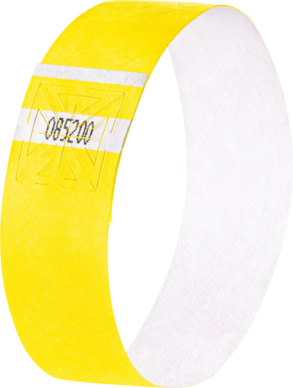 Sigel Eventband – 25 × 255 mm, Neongelb, Kunststoff, fortlaufend nummeriert – 120 Stk