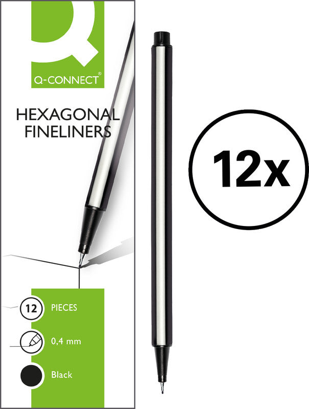 Q-connect Fineliner 0,4 mm – schwarz