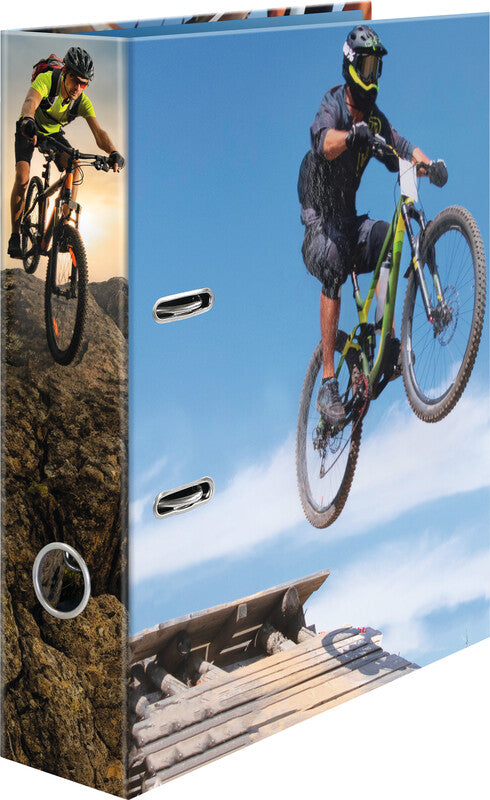 HERMA Ordner – A4 hoch – 2-Ring Hebelmechanik, Rücken 70 mm – mehrfarbig, Karton, mit Griffloch