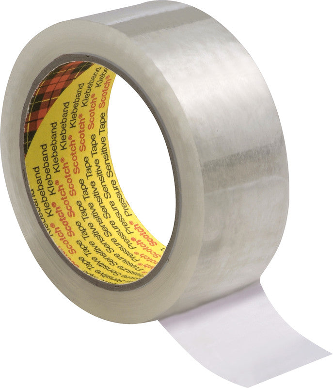 Scotch Verpackungsband 309 – permanent, glatt, Kunststoff, 50 mm × 66 m, transparent, Kern Ø 75 mm