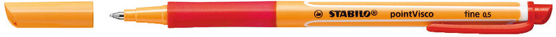 STABILO pointVisco Gelschreiber 4er Etui – 4 Farben, 0,5 mm, schnelltrocknend, Kappe
