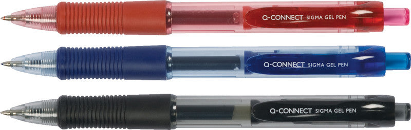 Q-CONNECT Sigma Gel Gelschreiber – Blau, 0,7 mm, Druck, Nachfüllbar