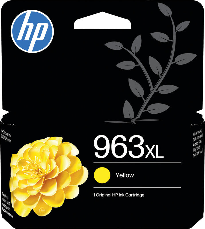 HP 963XL Gelb Tintenpatrone (Original) – 1'600 Seiten – für HP OfficeJet Pro 9010/9012/9014 … – 3JA29AE