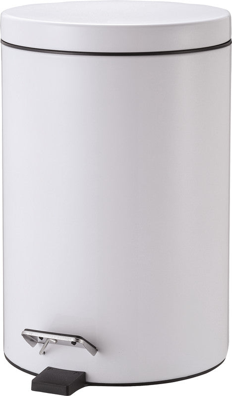 Zwingo Tisch-Abfallbehälter – 3 l – mit Deckel – Metall, weiss – Ø 170 × H 260 mm
