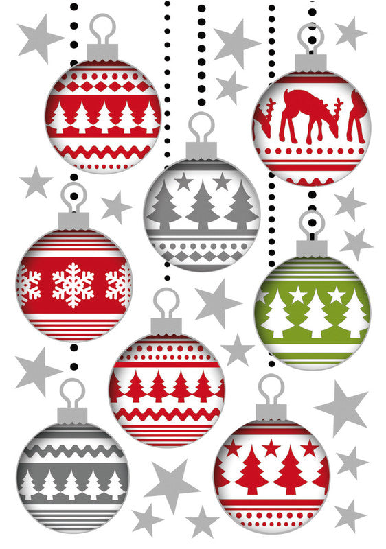 HERMA Geschenketiketten – Christbaumkugeln – 24 Etiketten – permanent, Papier – Bogen 84 × 120 mm