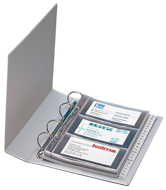 Kolma Register – 139 × 212 mm, 24-teilig, PVC, grau, 4-fach Lochung, reissfest, für 01 101