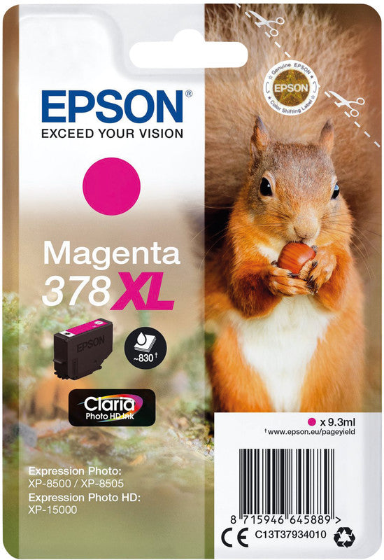 Epson Tintenpatrone 378XL, Magenta, XL, 830 Seiten – für Epson