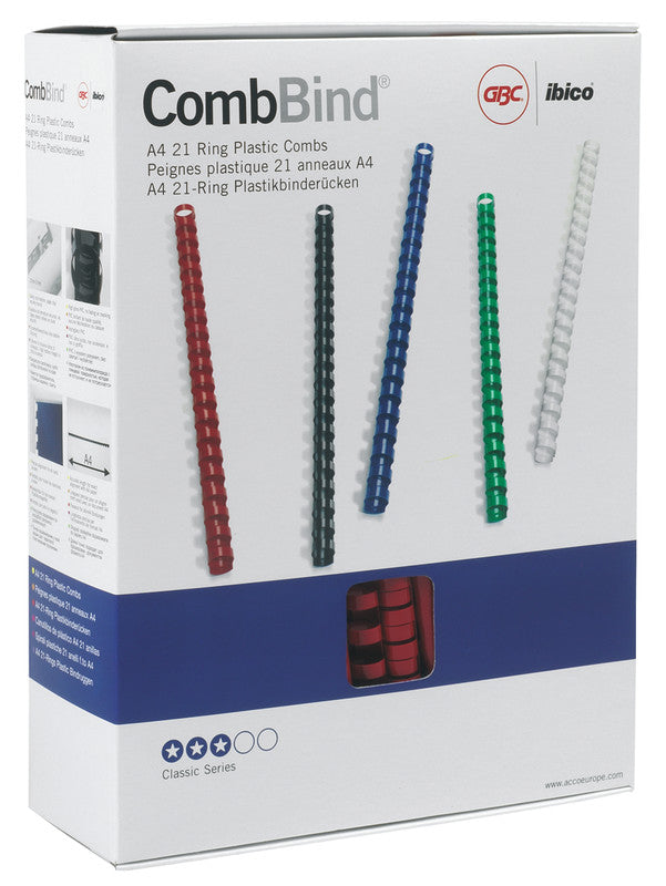 GBC Bindedisc-Ringe – für A4 – Ø 25 mm, blau, Kunststoff – 50 Stk.