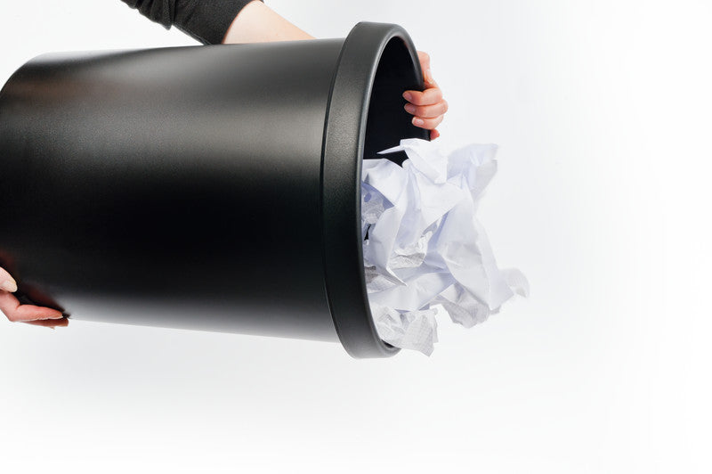 Helit Papierkorb the german – 30 l – Kunststoff, schwarz – Ø 350 × H 410 mm