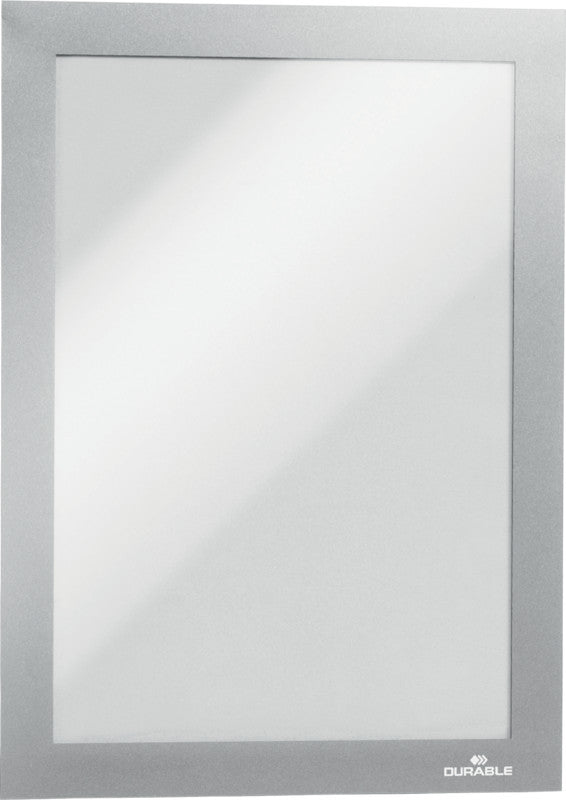 Durable DURAFRAME Magnetrahmen – A5 – Silber – 2er-Pack