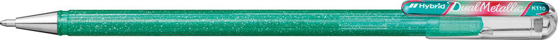 Pentel K110-DMDX Gelschreiber – türkis/rot/grün, 1 mm Spitze, glitzernd