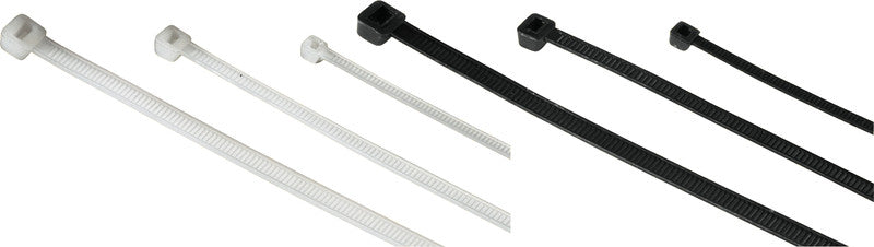 Hama Kabelbinder – 2,5 × 100/150/200 mm, Kunststoff, Weiss, Einmalverschluss, 150er-Pack