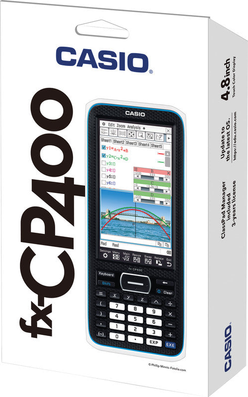 Casio Grafikrechner ClassPad II FX-CP400 – 25-stellig, LC, Finanz/Statistik, Batterie, Schwarz, 89×206×21 mm