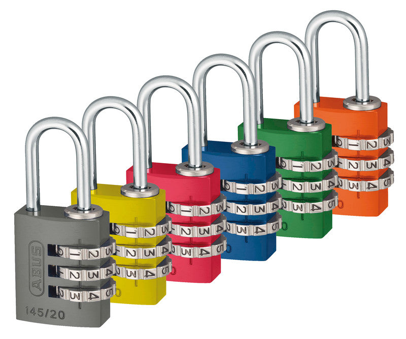 ABUS 4-stelliges Zahlenschloss – 42 × 18 × 77 mm, Rot