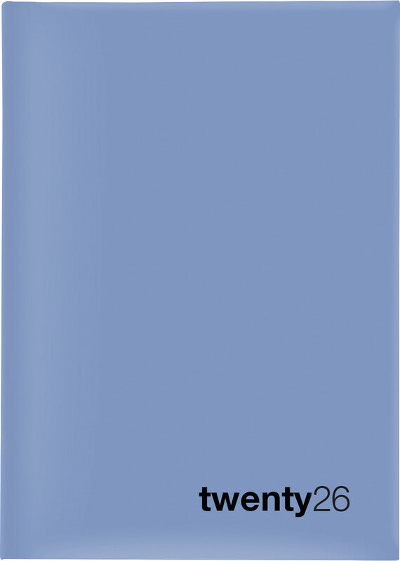 Biella Agenda – 1 Tag pro Seite, gebunden, 14,5 × 20,5 cm, 2026, 1/2-Stunden-Takt, blau, FSC