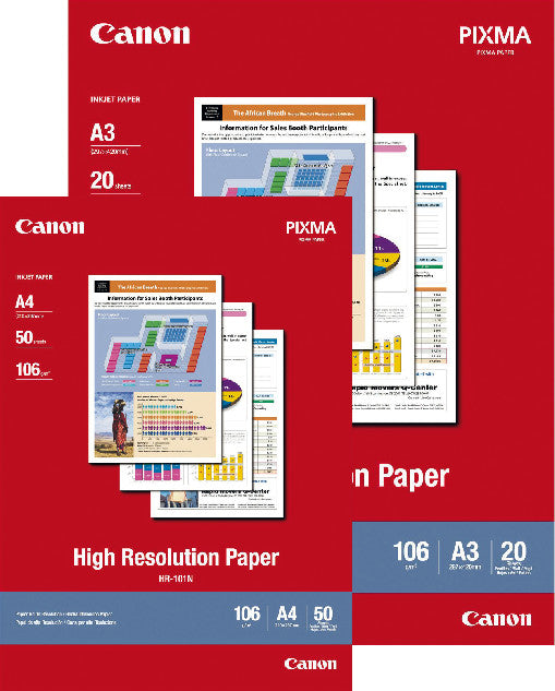 Canon Fotopapier – A4, 106 g/m², 50 Blatt – für Inkjet-Drucker