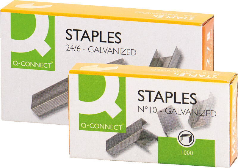 Q-Connect Heftklammern Nr. 10 – 5 mm – Metall, silber – 1000 Stk.