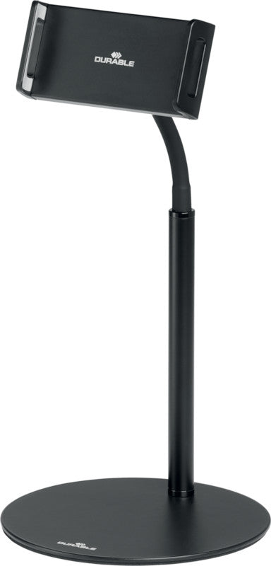Durable Twist Tablethalter – für Tablets und Handys 4,7–13", Stahl/Kunststoff, schwarz