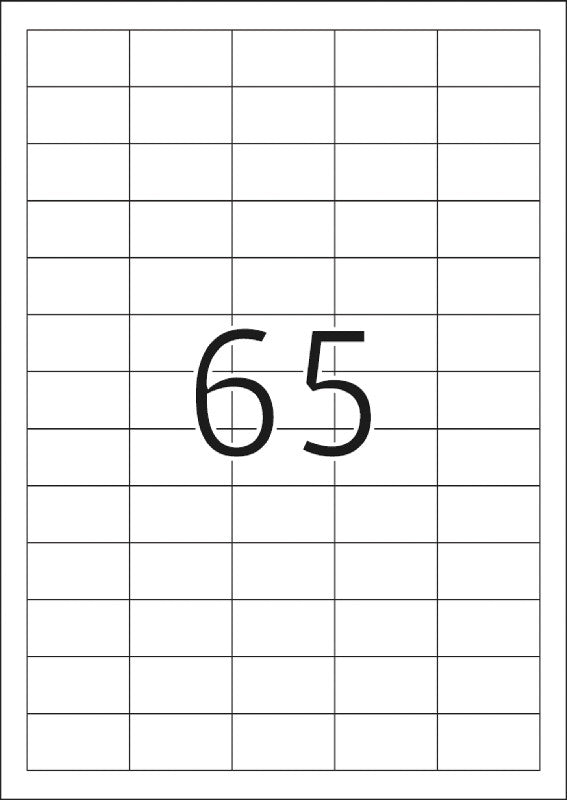 HERMA Druckeretiketten, 38 mm × 21 mm, weiss, Papier, ablösbar, 25 Blatt
