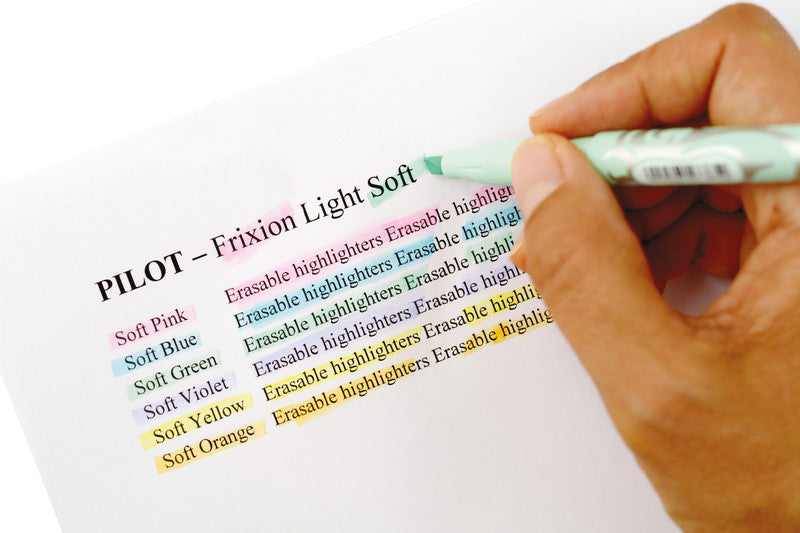 Pilot FriXion Light Textmarker Pastellgrün – Keilspitze, 3,3 mm, radierbar