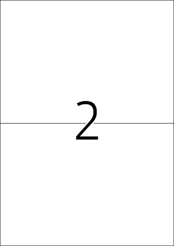 HERMA Bogenetiketten, 210 mm × 148 mm, weiss, Papier, permanent, 25 Blätter (50 Etiketten)