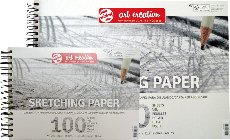 Talens Skizzenblock, Papier, 21 × 29,7 cm, Weiss