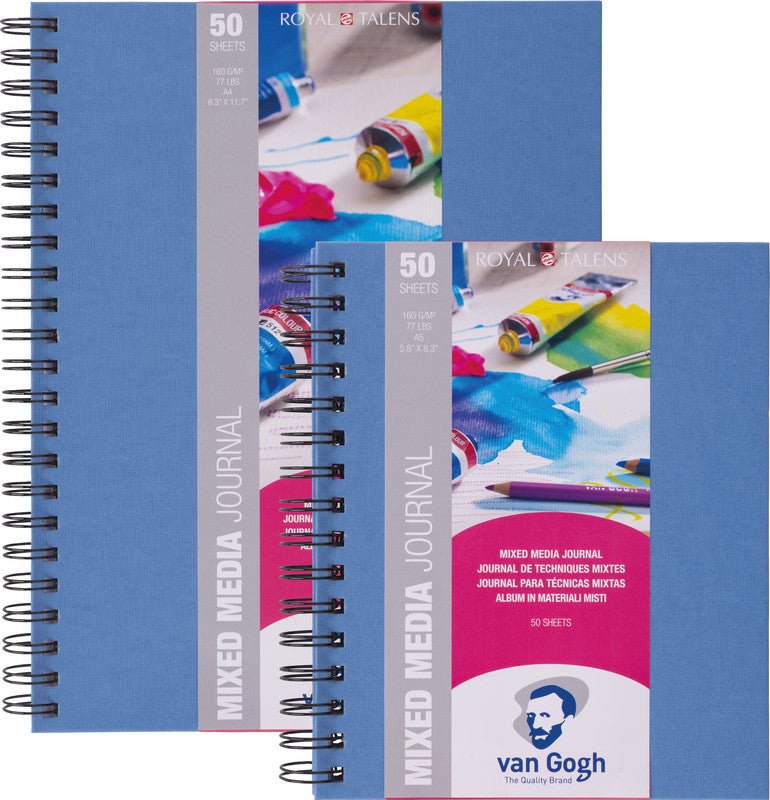 Van gogh Skizzenbuch, A4, 160 g/m², 50 Blatt, blau, Spiralbindung, säurefrei