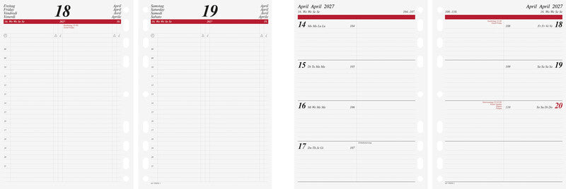 Idé TIMING 1 Agenda – 1 Tag/Seite, lose, A5, 2026, 1-h-Takt, mehrsprachig