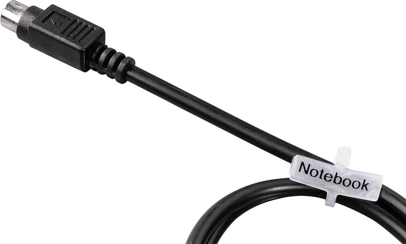 Hama Kabelbinder – 24 mm × 0,10 m, Kunststoff, Weiss, mit Beschriftungsfeld, Einmalverschluss, 25er-Pack