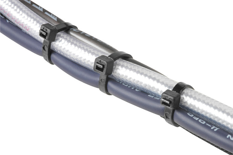 Hama Kabelbinder – 2,5 mm × 100/150/200 mm, Kunststoff, Schwarz, Einmalverschluss, UV- und hitzebeständig