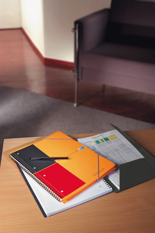 Oxford Collegeblock, Spiralbindung, 80 Blatt, 10-fach gelocht, perforiert, 80 g/m² – Grau, für SCRIBZEE App