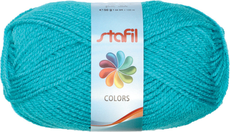 Stafil Schulwolle, Acryl, Türkis, für Stricknadeln Ø 3–3,5 mm und Häkelnadeln Ø 2,5–3 mm