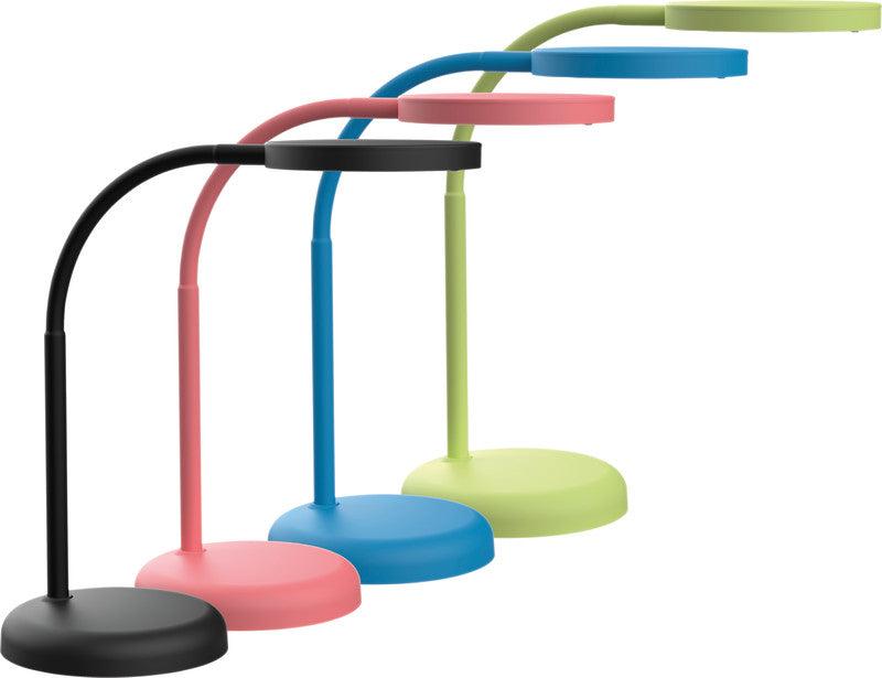 MAUL LED Tischleuchte – drehbar, neigbar – 3000 K – 480 lm 7 W – blau, Metall
