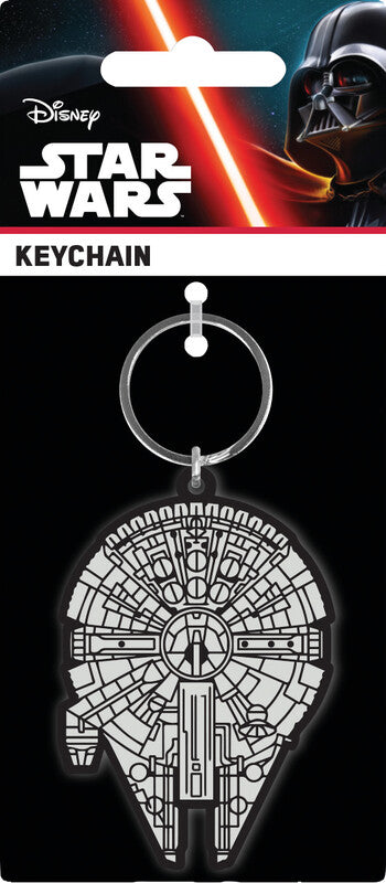 Star Wars Schlüsselanhänger Millennium Falcon Sketch – Kunststoff, Mehrfarbig
