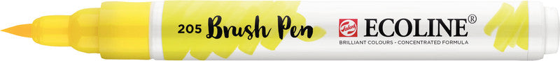 Talens Brush Pen 205 – Pinselspitze – Zitronengelb – Wasservermalbar