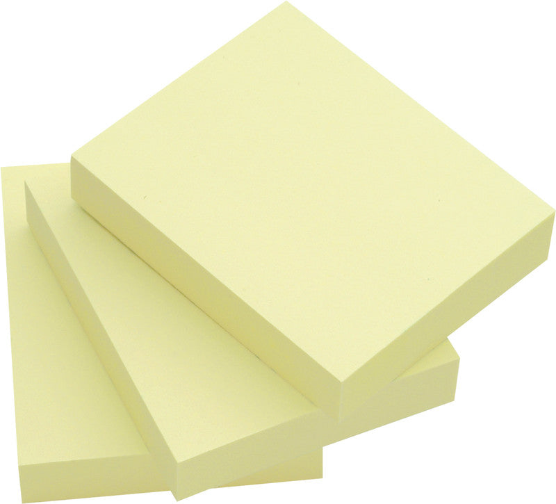 Q-Connect Haftnotizen – 127×76 mm – gelb, 100 Blatt, recyclingfähig