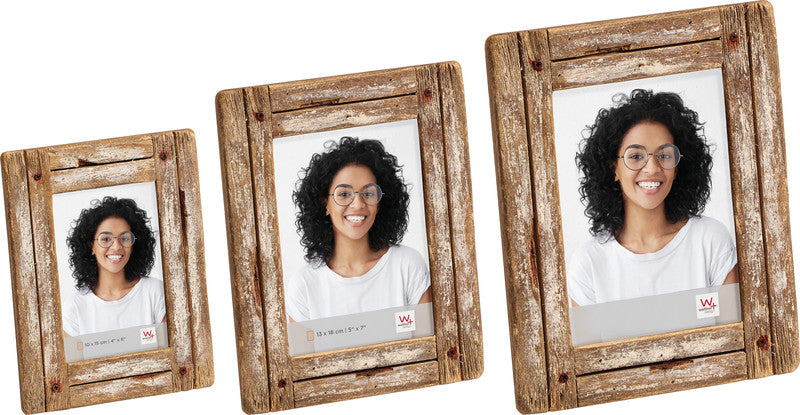 Walther Design Bilderrahmen Dupla Portrait, Holz (Tanne), Braun, 23,5 × 28,5 cm – eco:plus