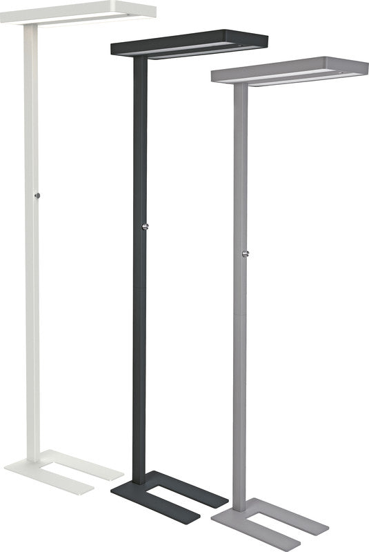 MAUL Stehleuchte LED – Bewegungssensor, Tageslichtsensor, dimmbar – 4000 K – 13’060 lm – weiss, 196 cm
