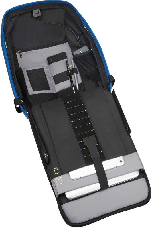 Samsonite Securipak – Notebook-Rucksack – für 15,6"-Notebook, 17 l, Kunststoff, Blau, RFID-Schutz