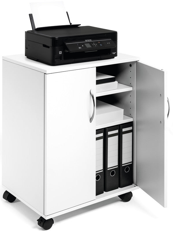 Durable Multifunktionswagen – Spanplatte, Weiss, 52,8 × 73,7 × 40 cm