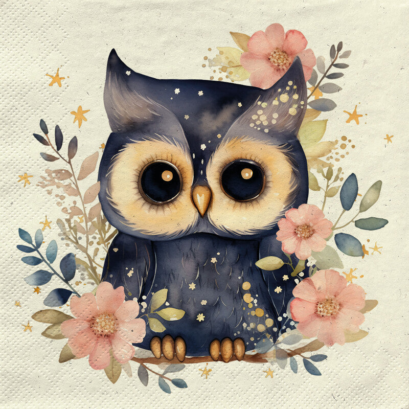 Fasana Servietten Magic Owl – 24 × 24 cm – 2-lagig, Tissue – 20 Stk., FSC