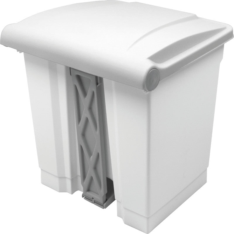 Helit Treteimer the step – 30 l – Kunststoff (PP), rechteckig – weiss