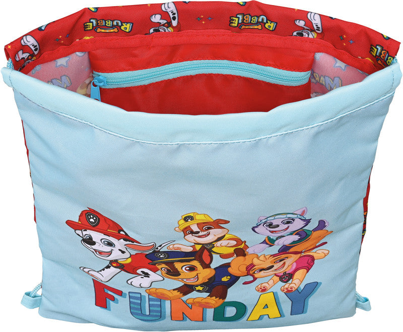 Safta Sportbeutel – 3 l, Motiv Paw Patrol Funday, wasserabweisend, 26 × 34 cm