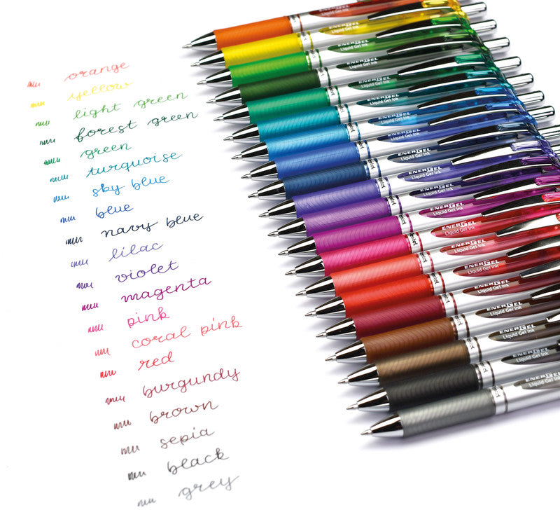 Pentel EnerGel Xm RT – Tintenroller, schnell trocknend, 0,7 mm, schwarz