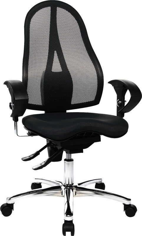Topstar Bürostuhl Sitness 15 – Sitzhöhe 43–54 cm, 110 kg, Schwarz